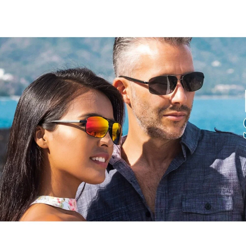 Foster Grant Men's Gunmetal Wrap Aviator Sunglasses